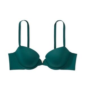 Victoria’s Secret Black Ivy Green Smooth Lightly Lined Demi Bra - Size 32DDD